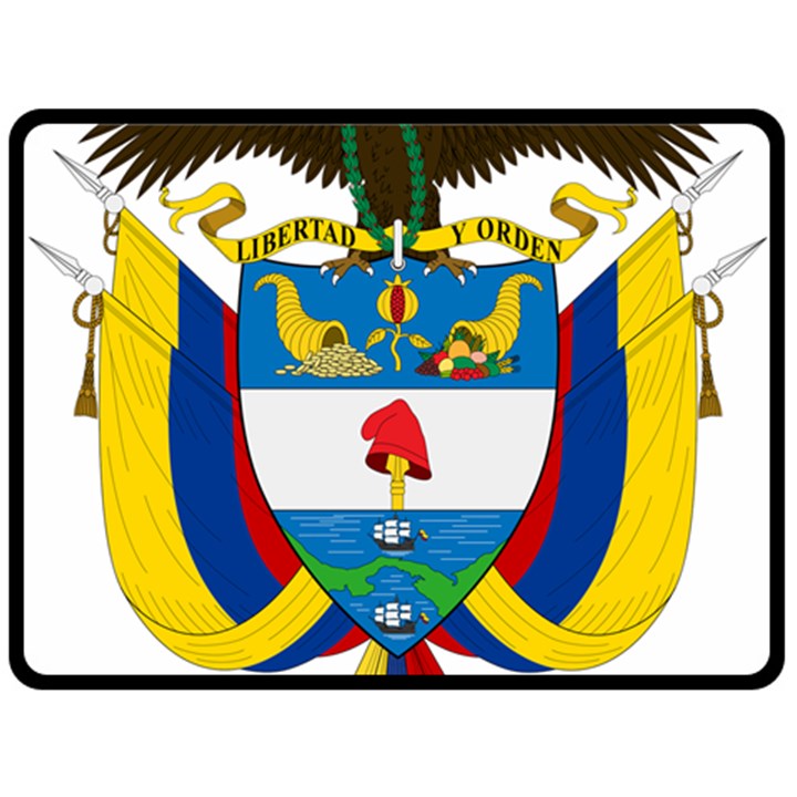 Coat of Arms of Colombia Double Sided Fleece Blanket (Large) 