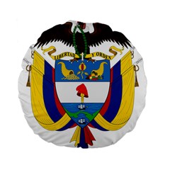 Coat Of Arms Of Colombia Standard 15  Premium Flano Round Cushions