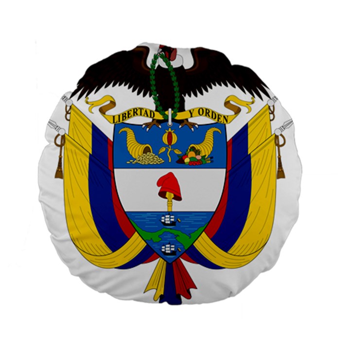 Coat of Arms of Colombia Standard 15  Premium Flano Round Cushions