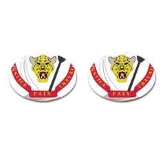 Coat Of Arms Of The Democratic Republic Of The Congo Cufflinks (oval)