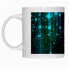 Abstract Stars Falling White Mugs by Brittlevirginclothing