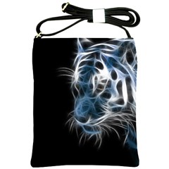 Ghost Tiger  Shoulder Sling Bags by Brittlevirginclothing