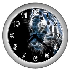 Ghost Tiger Wall Clocks (silver)  by Brittlevirginclothing