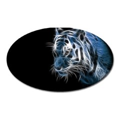 Ghost Tiger Oval Magnet by Brittlevirginclothing