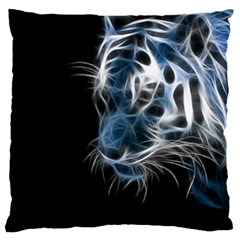 Ghost Tiger Large Flano Cushion Case (two Sides) by Brittlevirginclothing