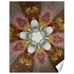 Elegant Antique Pink Kaleidoscope Flower Gold Chic Stylish Classic Design Canvas 12  X 16   by yoursparklingshop