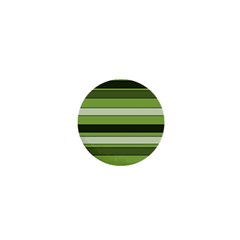 Greenery Stripes Pattern Horizontal Stripe Shades Of Spring Green 1  Mini Magnets by yoursparklingshop