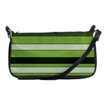 Greenery Stripes Pattern Horizontal Stripe Shades Of Spring Green Shoulder Clutch Bags Front