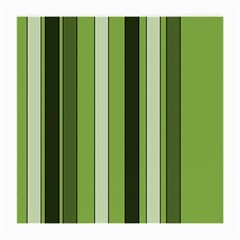 Greenery Stripes Pattern 8000 Vertical Stripe Shades Of Spring Green Color Medium Glasses Cloth (2-side) by yoursparklingshop