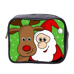 Rudolph And Santa Selfie Mini Toiletries Bag 2-side by Valentinaart