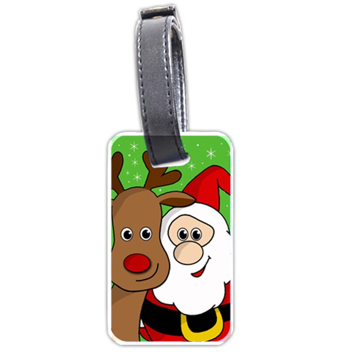 Rudolph and Santa selfie Luggage Tags (One Side) 