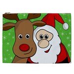 Rudolph and Santa selfie Cosmetic Bag (XXL)  Front