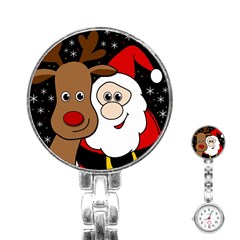 Xmas Selfie Stainless Steel Nurses Watch by Valentinaart