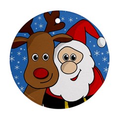 Christmas selfie Ornament (Round) 