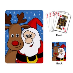 Christmas selfie Playing Card