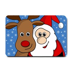 Christmas selfie Small Doormat 