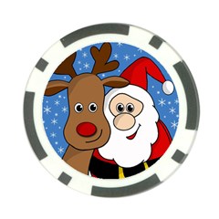 Christmas selfie Poker Chip Card Guards