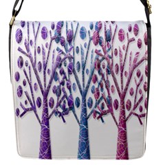 Magical Pastel Trees Flap Messenger Bag (s) by Valentinaart