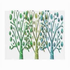 Magical Green Trees Small Glasses Cloth by Valentinaart