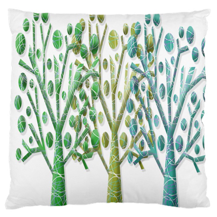 Magical green trees Large Cushion Case (Two Sides)