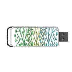 Magical Green Trees Portable Usb Flash (one Side) by Valentinaart