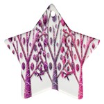 Magical pink trees Ornament (Star)  Front