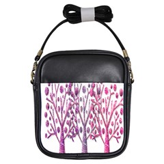 Magical Pink Trees Girls Sling Bags by Valentinaart