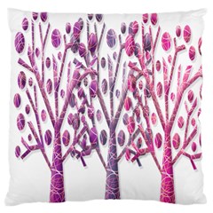 Magical Pink Trees Large Cushion Case (two Sides) by Valentinaart