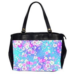 colorful pastel flowers  Office Handbags (2 Sides) 