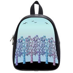 Blue Magical Hill School Bags (small)  by Valentinaart