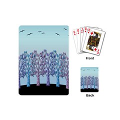 Blue Magical Hill Playing Cards (mini)  by Valentinaart