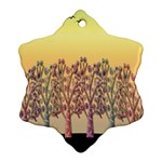 Magical sunset Snowflake Ornament (2-Side) Back