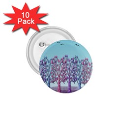 Blue Magical Landscape 1 75  Buttons (10 Pack) by Valentinaart