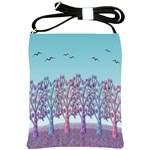 Blue magical landscape Shoulder Sling Bags Front