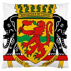 Coat Of Arms Of The Republic Of The Congo Large Cushion Case (two Sides) by abbeyz71