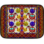 Smile And The Whole World Smiles  On Double Sided Fleece Blanket (Mini)  35 x27  Blanket Front