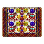 Smile And The Whole World Smiles  On Double Sided Flano Blanket (Mini)  35 x27  Blanket Front