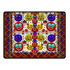 Smile And The Whole World Smiles  On Fleece Blanket (small) by pepitasart