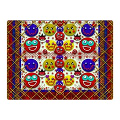 Smile And The Whole World Smiles  On Double Sided Flano Blanket (mini)  by pepitasart