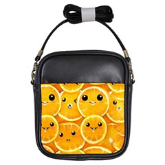 Cute Orange  Girls Sling Bags by Brittlevirginclothing