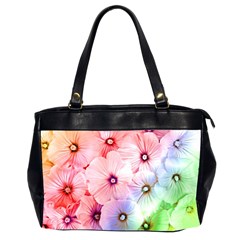 Rainbow Flower Office Handbags (2 Sides)  by Brittlevirginclothing