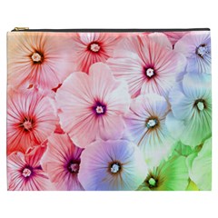 Rainbow Flower Cosmetic Bag (xxxl)  by Brittlevirginclothing