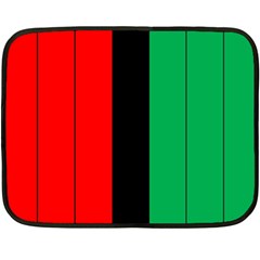 Kwanzaa Colors African American Red Black Green  Fleece Blanket (mini) by yoursparklingshop