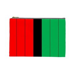 Kwanzaa Colors African American Red Black Green  Cosmetic Bag (large)  by yoursparklingshop