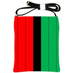 Kwanzaa Colors African American Red Black Green  Shoulder Sling Bags by yoursparklingshop