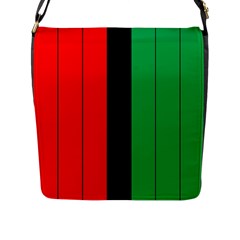 Kwanzaa Colors African American Red Black Green  Flap Messenger Bag (l)  by yoursparklingshop