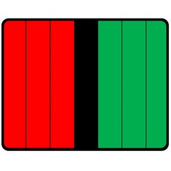 Kwanzaa Colors African American Red Black Green  Double Sided Fleece Blanket (medium)  by yoursparklingshop