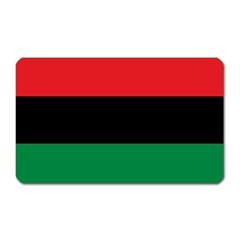 Pan African Unia Flag Colors Red Black Green Horizontal Stripes Magnet (rectangular) by yoursparklingshop