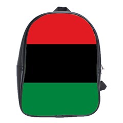 Pan African Unia Flag Colors Red Black Green Horizontal Stripes School Bags (xl)  by yoursparklingshop