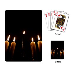 Hanukkah Chanukah Menorah Candles Candlelight Jewish Festival Of Lights Playing Card